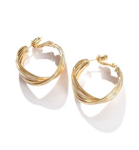 SOHI Women Golden Hoop Earrings