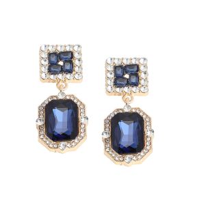 SOHI Women Blue Drop Earrings