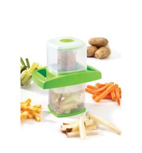 Starfrit - Easy Fries French Fries/Vegetable Cutter, Non-Slip Base, Green