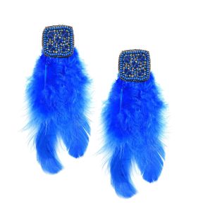 SOHI Women Blue Drop Earrings