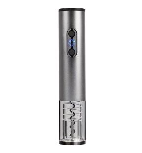 Hauz - Battery Operated Electric Bottle Opener with Foil Cutter, Silver