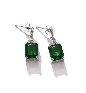 SOHI Women Green Drop Earrings