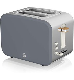 Swan - Nordic Collection 2-Slice Toaster, 900 Watts, Matte Gray