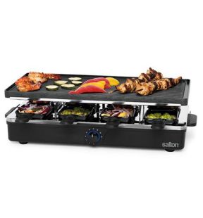 Salton PG1645 Rectangle Party Grill And Raclette 8 Persons