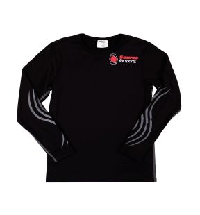 Blue Sports Compression Long Sleeve Senior Shirt