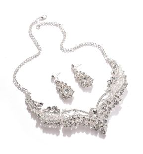 SOHI Women Silver Coloured Jewellery Set