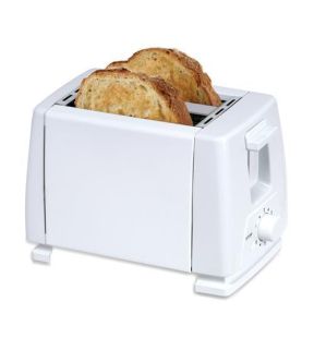 Hauz ATS4458 - 2 Slice Toaster, Wide Slot, Crumb Tray, 750 Watts, White