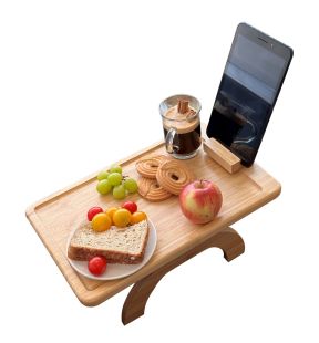 JS Gourmet - Bamboo Sofa Tray with Phone Holder