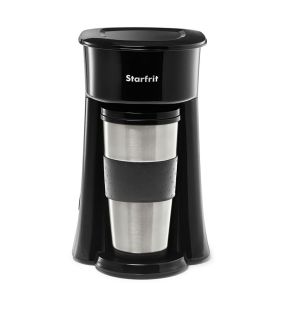 Starfrit - Single Portion Coffee Maker, Non-slip base, Compact, Black