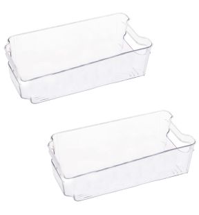 Jessar - Set of 2 Fridge or Freezer Storage Organizers, 31.5 X 15.5 X 9cm