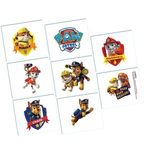 Paw Patrol 8 Tattoo Squares