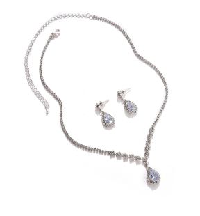 SOHI Women Silver Coloured Jewellery Set