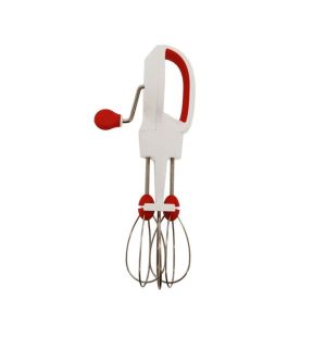 Starfrit - Manual Egg Beater, Ultra-Fast Rotary Action, Red