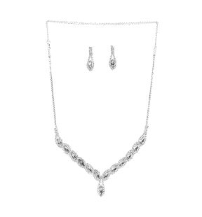 SOHI Women Silver Coloured Jewellery Set