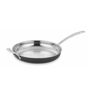 Cuisinart 12'' MultiClad Unlimited Skillet w/helpr | MCU22-30HN | outside anodized, inside s/s