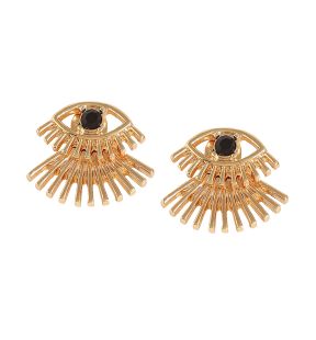 SOHI Women's Gold  Eye Stud Earrings