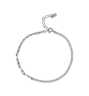 5A Cubic Zirconia Bracelet with Links