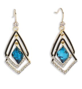 SOHI Women's Rhombus Drop Earrings