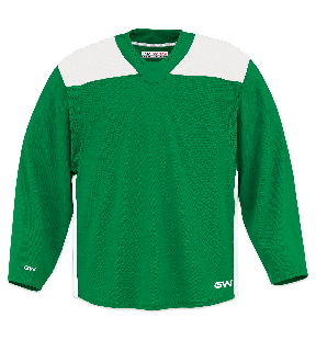 GameWear GW6500 ProLite Series Senior Hockey Practice Jersey - Kelly Green / White