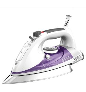 Black + Decker - Iron with Non-Stick Sole, Automatic Stop System, Purple