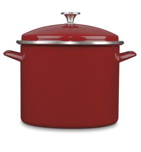 Cuisinart Enamel-on-Steel Stock Pot: 12 quart, red | EOS126-28R