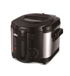 Salton DF2064 2L Capacity Fryer with Adjustable Temperature and Removable Lid Stainless Steel