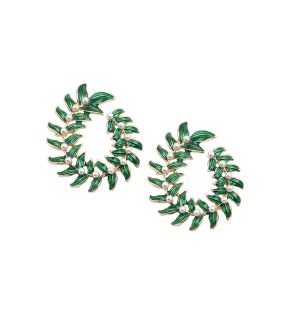 SOHI Women Green Drop Earrings