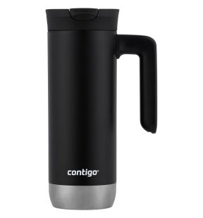 Contigo - Stainless Steel Travel Mug, Insulated, SnapSeal System, 20oz Capacity, Black