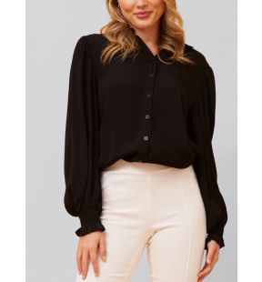 Cindy Shirt Long Puffy Fitted Sleeves Solid