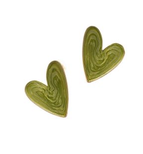 SOHI Women's Heart Stud Earrings