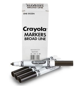 Crayola Broad Line Markers - Black 12ct