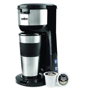 Salton FC1952 2 in 1 Single Serve K-Cups or Coffee filter Basket Coffee Maker Stainless Steel