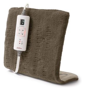 Sunbeam -  Xpress Heat 12''x15 '' Heating Pad with Auto Shut Off, Brown