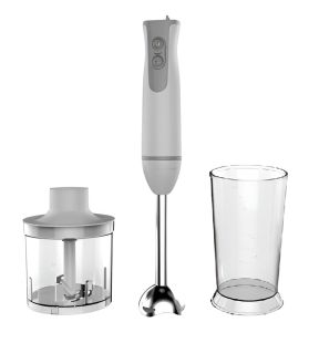 Toastess - Hand Blender and Chopper Combo, 2 Speeds, 260 Watts, White