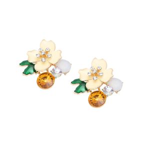 SOHI Women's Flower Garden Stud Earrings