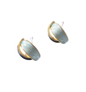 SOHI Women's Overlap Stud Earrings