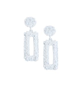 SOHI Women White Drop Earrings