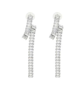 SOHI Women's silver Bling Drop Earrings