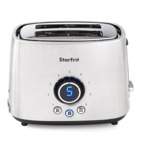 Starfrit - Extra Large 2 Slice Toaster, 9 Power Levels, 800 Watts, Stainless Steel