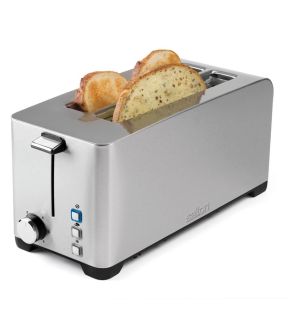 Salton ET1817 Long Slot Toaster Stainless Steel 4 Slice