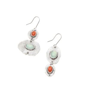 SOHI Women's Oxidised Drop Earrings