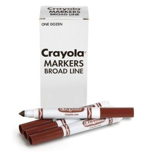 Crayola Broad Line Markers - Brown 12ct