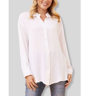 Nathalie Shirt Long Sleeves Solid White