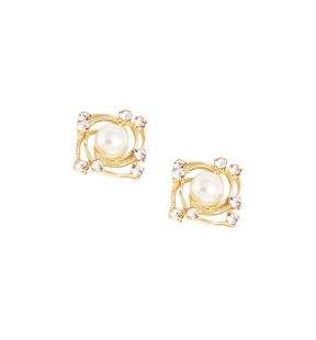 SOHI Women's Swirl Stud Earrings