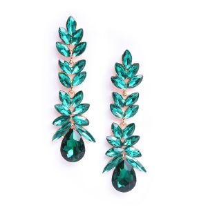 SOHI Women Green Drop Earrings