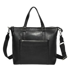 Large Leather Crossbody Business Tote Bag