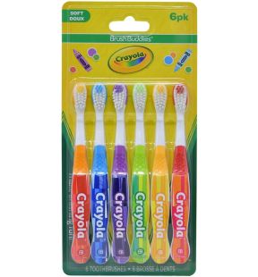 BrushBuddies 6-Pack Crayola Toothbrush for Kids