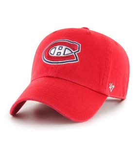 47 Brand NHL Clean Up Adjustable Hat Red - Montreal Canadiens