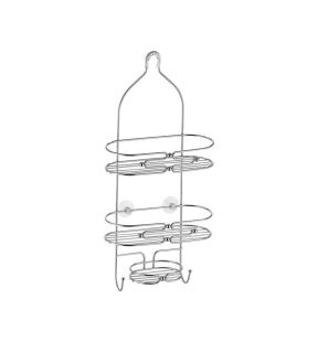 Jessar - Hanging Shower Accessory Holder, Silver