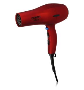 Conair - Velvet Touch Hair Dryer, 3 Heat Settings, 1875 Watts, Red